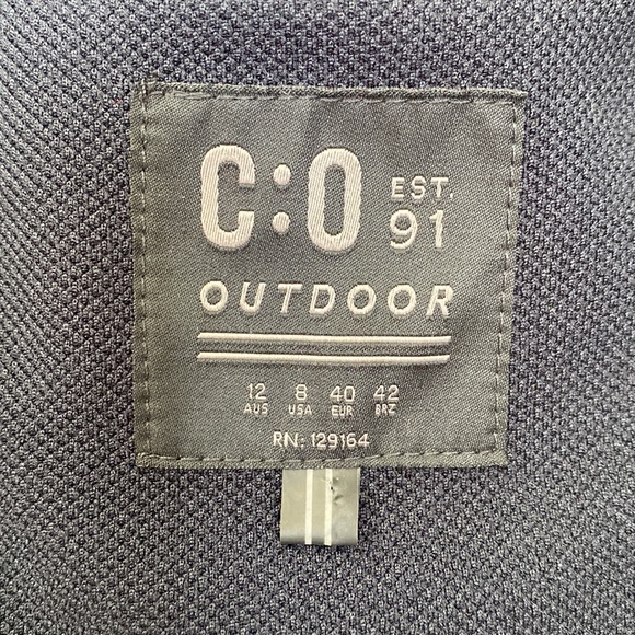 Light Jersey Style Jacket Navy Blue with Black & White Trim Size 8 - Picture 5 of 6